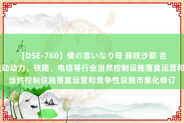 【DSE-760】僕の言いなり母 藤咲沙耶 吉永はるか 中共中央：推动动力、铁路、电信等行业当然控制设施落寞运营和竞争性设施市集化修订