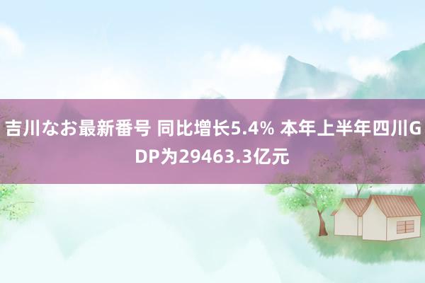 吉川なお最新番号 同比增长5.4% 本年上半年四川GDP为29463.3亿元